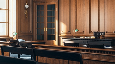 empty courtroom
