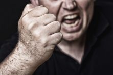 Man with a raised fist - Assault in Nebraska